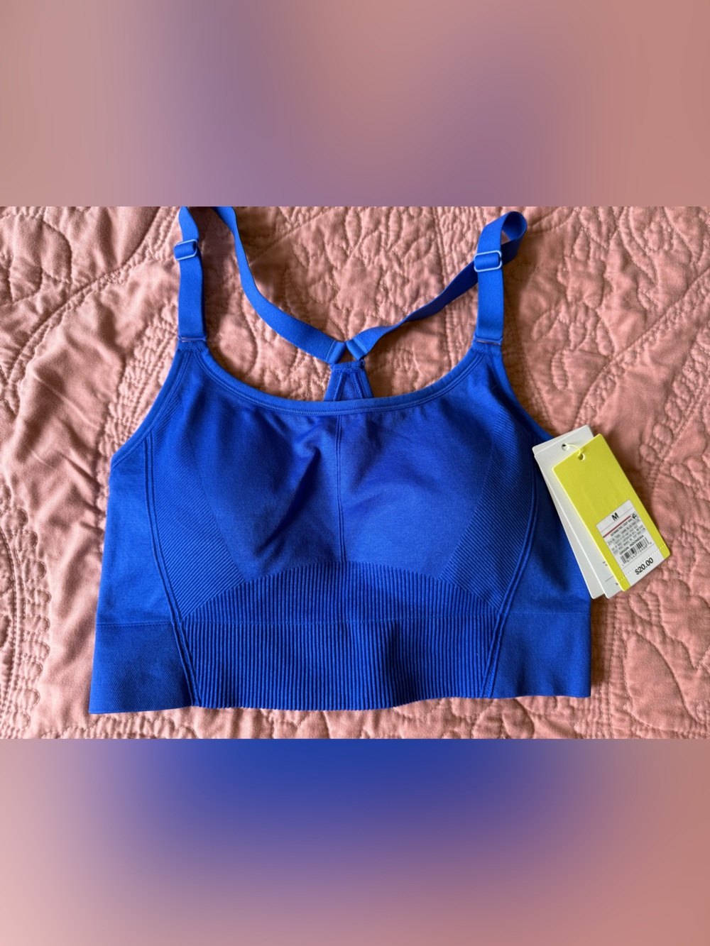 all in motion Cobalt Blue Seamless Racerback Sports Bra